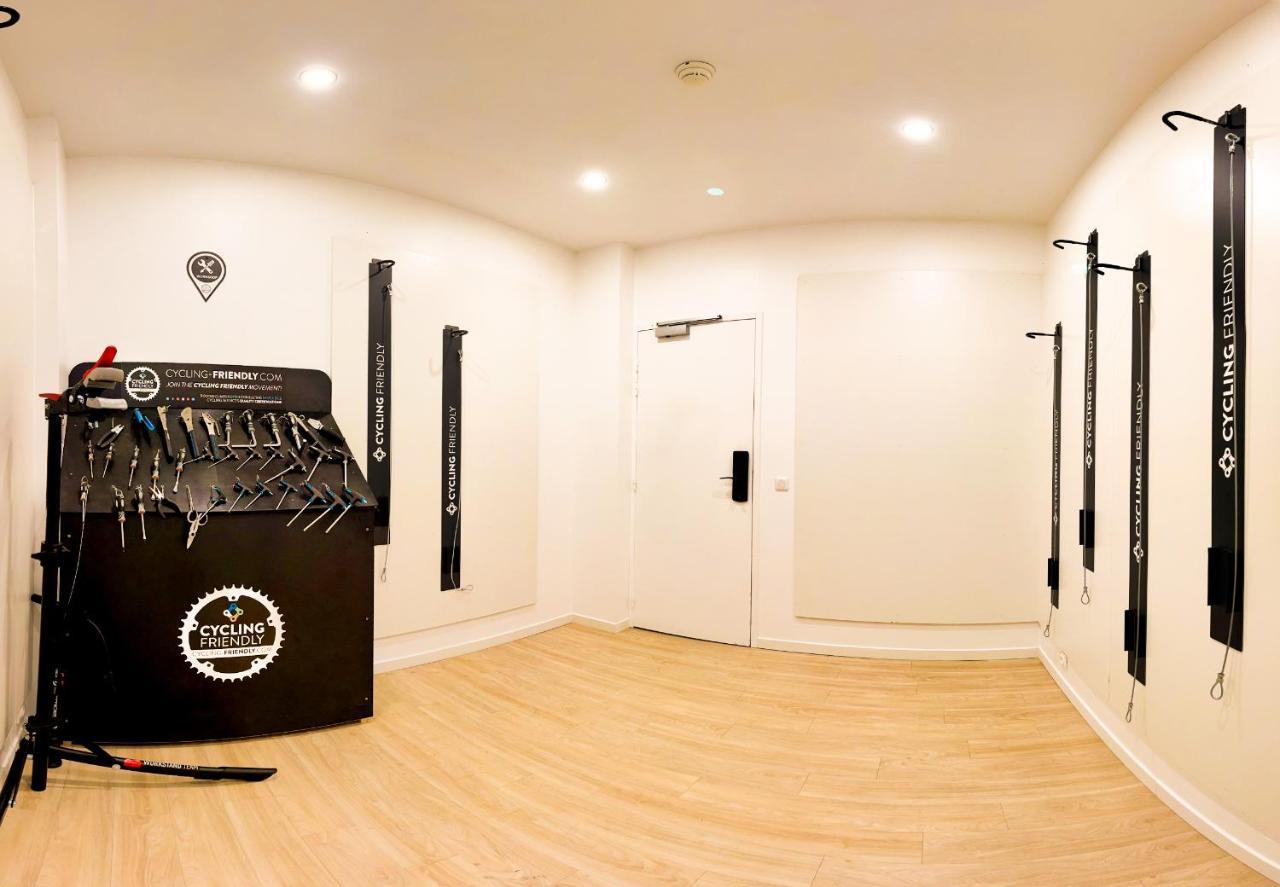 Belfry & Spa By Ligne St Barth Lourdes Dış mekan fotoğraf The bike room at the headquarters of the National Road Race Championship